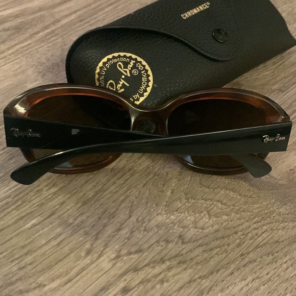 Tortoise chrome reflective Ray Ban sunglasses - Picture 2 of 4